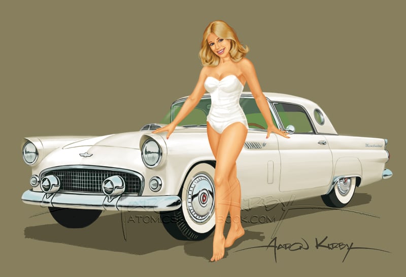 自動車 American Graffiti 56 Ford Thunderbird American Graffiti 1956 Ford Thunderbird Convertible (Yellow